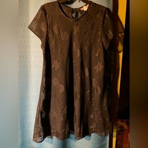 Vintage Jessica Howard Black Sheer Dress